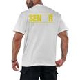 Senior 2018 Class President-School Colors Graduation Men's Back Print T-Shirt