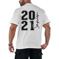 Senior Class Of 2021 Graduation High School College Men's Back Print T-Shirt