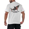 Shark Costume Teens Books Nerds Shark Stuffed Animal Sharks Men's Back Print T-Shirt