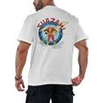 Shazam Comic Book Art Heroic Portrait Vintage Men's Back Print T-Shirt