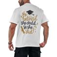She Believed She Could So She Did Graduation Shirt Men's Back Print T-Shirt