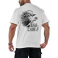 Sheep Baa Crow Caw Back Off Pun Tee For Introverts & Teens Men's Back Print T-Shirt