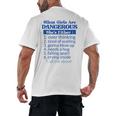 Silent Girls Are DangerousFor Quiet Introvert Girl Men's Back Print T-Shirt