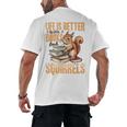 Squirrel Animal Life Is Better With Books And a Men's Back Print T-Shirt Squirrel Animal Life Is Better With Books And a Men's Back Print T-Shirt