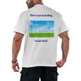 Out Standing In Her Field Graduation Tee Men's Back Print T-Shirt