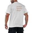Stay Home Read Books Love Dogs Men's Back Print T-Shirt