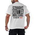 Straight Outta Middle School Graduation Shirt Class Of 2022 Men's Back Print T-Shirt