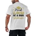 Super Proud Little Brother 2025 Graduate Graduation Family Men's Back Print T-Shirt