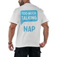 Too Much Talking I Need A Nap For Introverts Raglan Baseball Tee Men's Back Print T-Shirt Too Much Talking I Need A Nap For Introverts Raglan Baseball Tee Men's Back Print T-Shirt