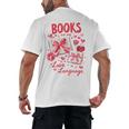 Valentines Book Lover Romance Books Are My Love Language Men's Back Print T-Shirt Valentines Book Lover Romance Books Are My Love Language Men's Back Print T-Shirt
