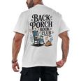 Vintage Reader Author Country Aesthetic Back Porch Book Club Men's Back Print T-Shirt