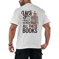 Yes I Really Do Need All These Books Coffee Men's Back Print T-Shirt