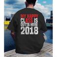2018 Senior Graduation My Happy Class Shirt Men's Back Print T-Shirt