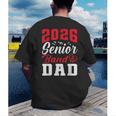 2026 Senior Band Dad Class Of 2026 Band Parent Graduation Men's Back Print T-Shirt