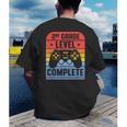 2nd Grade Level Complete Graduation Student Video Gamer Men's Back Print T-Shirt