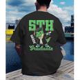 5th Grade Graduate Dinosaur Dab Graduation School Men's Back Print T-Shirt