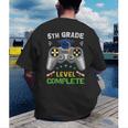 5th Grade Level Complete Gaming Graduation Class 2023 Gamer Men's Back Print T-Shirt