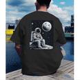 Aesthetic Spaceman Astronaut On The Moon Space Introvert Men's Back Print T-Shirt