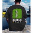 Alien Avoids Humans Sarcastic Introvert Humor Men's Back Print T-Shirt Alien Avoids Humans Sarcastic Introvert Humor Men's Back Print T-Shirt