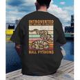 Ball Python Snake Introvert Ball Python Men's Back Print T-Shirt Ball Python Snake Introvert Ball Python Men's Back Print T-Shirt