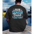 Band Senior Sister Class Of 2026 Senior Band Graduation Men's Back Print T-Shirt