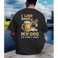 I Like Beer My Dog And Maybe 2 People Introvert Pun Men's Back Print T-Shirt I Like Beer My Dog And Maybe 2 People Introvert Pun Men's Back Print T-Shirt