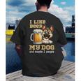 I Like Beer My Dog And Maybe 2 People Introvert Pun Men's Back Print T-Shirt