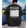 Birthday It's My 40th Birthday Guest Book Birthday Party Men's Back Print T-Shirt