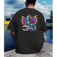 Book Dragon Reading Men's Back Print T-Shirt Book Dragon Reading Men's Back Print T-Shirt