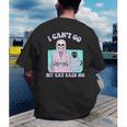 I Can't Go My Cat Said No Introvert Anxiety Cat Lover Men's Back Print T-Shirt I Can't Go My Cat Said No Introvert Anxiety Cat Lover Men's Back Print T-Shirt