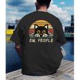 Cat Eww People Introvert Meme Women Men Kids Men's Back Print T-Shirt