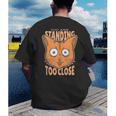 Cat Lover Antisocial Too Close Introvert People Hater Men's Back Print T-Shirt Cat Lover Antisocial Too Close Introvert People Hater Men's Back Print T-Shirt