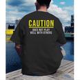 Caution Does Not Play Well With Others Introvert Men's Back Print T-Shirt Caution Does Not Play Well With Others Introvert Men's Back Print T-Shirt