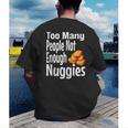 Chicken Nugget Saying Introvert Nuggie Foodie Food Men's Back Print T-Shirt Chicken Nugget Saying Introvert Nuggie Foodie Food Men's Back Print T-Shirt