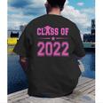 Class Of 2022 Pink Girls Shirt Graduation Men's Back Print T-Shirt
