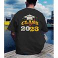 Class Of 2023 School Graduation Vintage Retro Class Of 2023 Men's Back Print T-Shirt