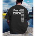 Class Of 2024 Senior 24 Shirt High School Graduation Party Men's Back Print T-Shirt