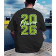 Class Of 2026 Graduation Varsity Lime Green Letters Men's Back Print T-Shirt