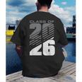 Class Of 2026 High School Senior Graduation Grey Sport Style Men's Back Print T-Shirt