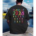 Class Of 2038 Senior Class 2038 Idea Graduation Grow With Me Men's Back Print T-Shirt