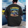 I Crushed Kindergarten Monster Truck Graduation Boys Kids Men's Back Print T-Shirt