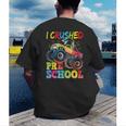 I Crushed Pre-K Monster Truck Graduation Preschool Grad 2025 Men's Back Print T-Shirt