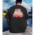 Cute Books And Coffee Crochet Valentines Day Tee For Couples Men's Back Print T-Shirt