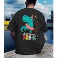 Cute Magical Ballerina Dino Unicorn Pre-K Graduation Men's Back Print T-Shirt