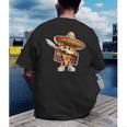 Dabbing Mexican Pizza Dance Food Lover Graduation Men's Back Print T-Shirt