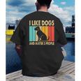 I Like Dogs And Maybe 3 People Introvert Men's Back Print T-Shirt