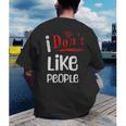 I Don't Like People Introvert Small Men's Back Print T-Shirt I Don't Like People Introvert Small Men's Back Print T-Shirt