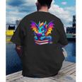 Dragon Reading a Book Bookworm Book Men's Back Print T-Shirt