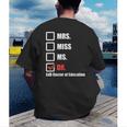 EdD Doctor Of Education Dr Doctorate Graduation Men's Back Print T-Shirt