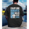I Enjoy Long Romantic Walks To My Fridge Introvert Men's Back Print T-Shirt I Enjoy Long Romantic Walks To My Fridge Introvert Men's Back Print T-Shirt